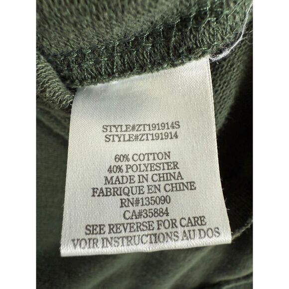 Z Supply Women's Leopard Weekender Elongated Split Side Hems Green Size M - Picture 6 of 11